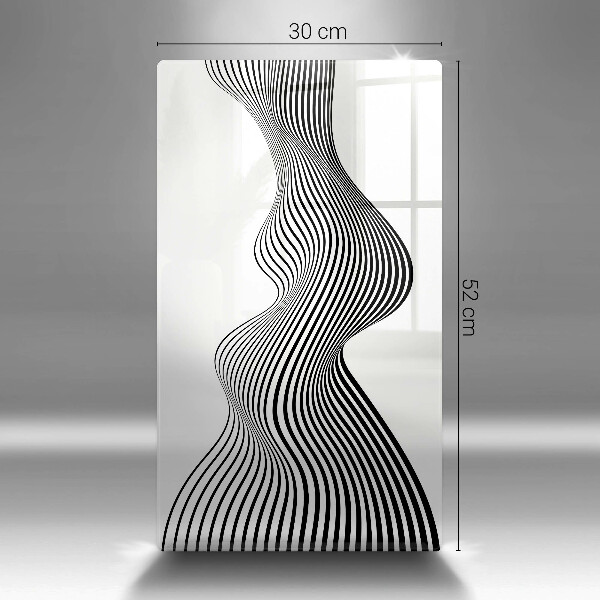 Glas Herdabdeckplatte Lineare Abstraktion