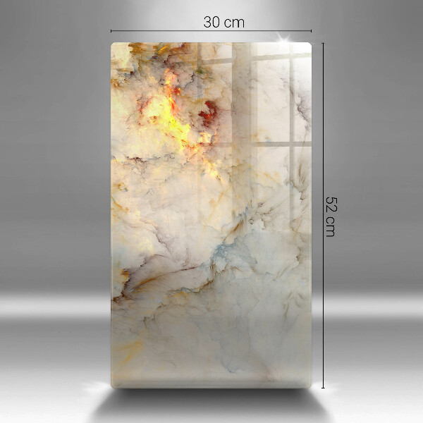 Glas Herdabdeckplatte Marmorstruktur mit Gold