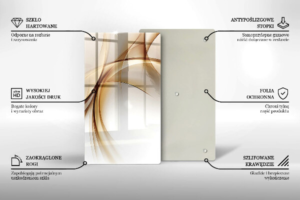 Glas Ceranfeldabdeckung Spritzschutz Abstrakte Formen