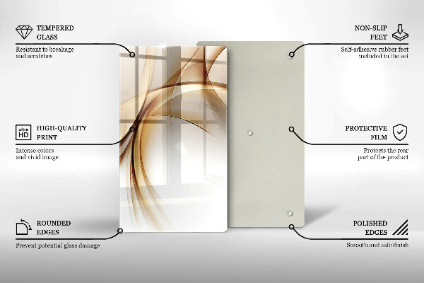 Glas Ceranfeldabdeckung Spritzschutz Abstrakte Formen