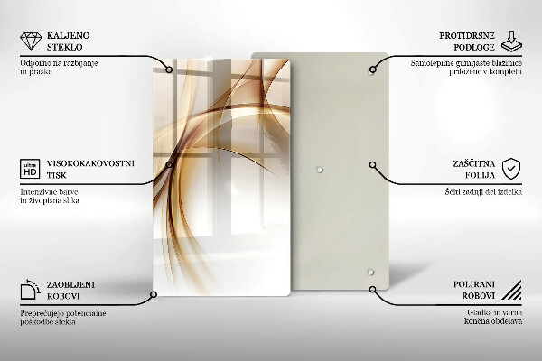 Glas Ceranfeldabdeckung Spritzschutz Abstrakte Formen