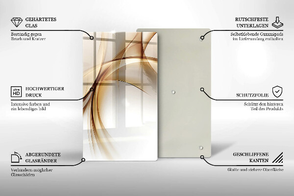 Glas Ceranfeldabdeckung Spritzschutz Abstrakte Formen