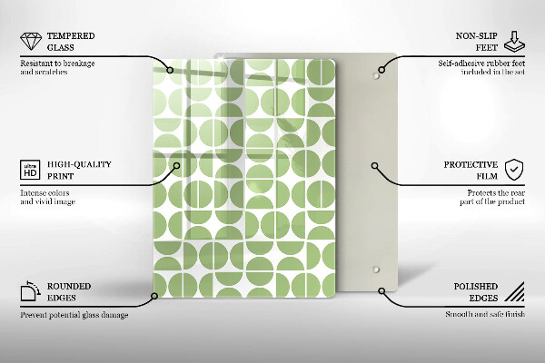 Glas Ceranfeldabdeckung Spritzschutz Abstrakte Formen