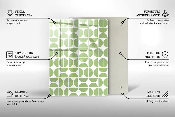 Glas Ceranfeldabdeckung Spritzschutz Abstrakte Formen