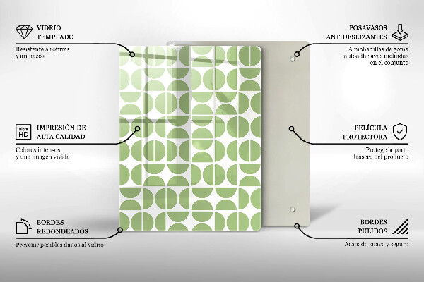Glas Ceranfeldabdeckung Spritzschutz Abstrakte Formen