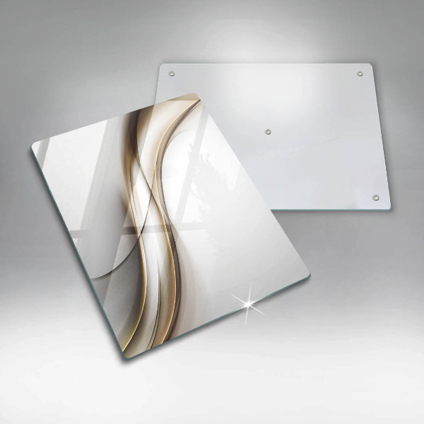 Glas Ceranfeldabdeckung Spritzschutz Weiche Linien Abstraktion