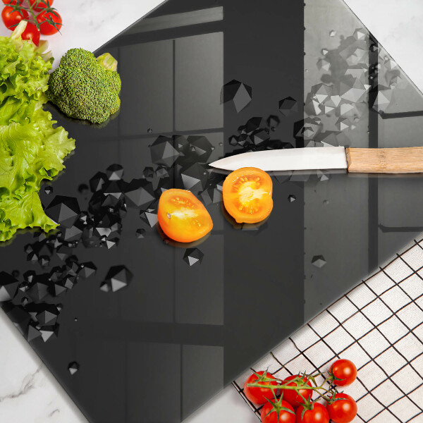 Glas Ceranfeldabdeckung Spritzschutz Abstraktion von 3D-Formen