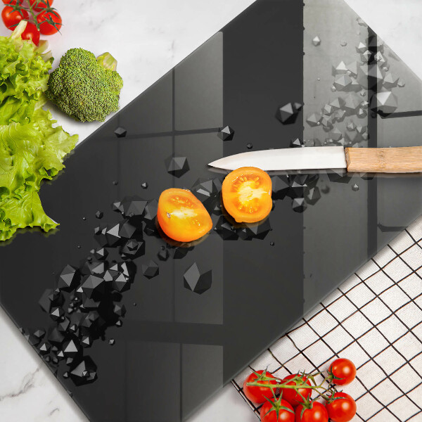 Glas Ceranfeldabdeckung Spritzschutz Abstraktion von 3D-Formen