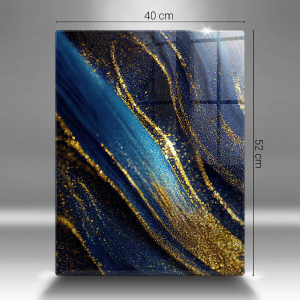 Glas Herdabdeckplatte Marineblaue Abstraktion
