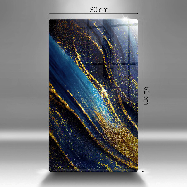 Glas Herdabdeckplatte Marineblaue Abstraktion