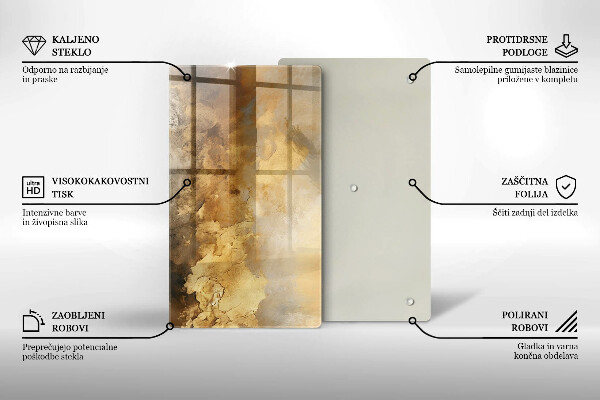 Glas Herdabdeckplatte Reichhaltige Textur