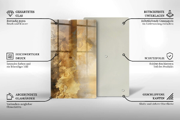 Glas Herdabdeckplatte Reichhaltige Textur