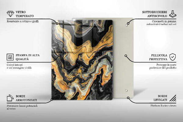 Glas Herdabdeckplatte Reichhaltige Textur