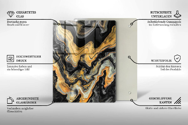 Glas Herdabdeckplatte Reichhaltige Textur