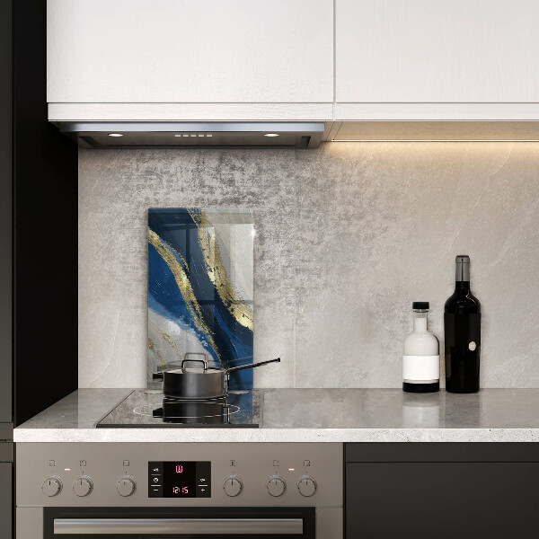 Glas Herdabdeckplatte Textur mit Gold