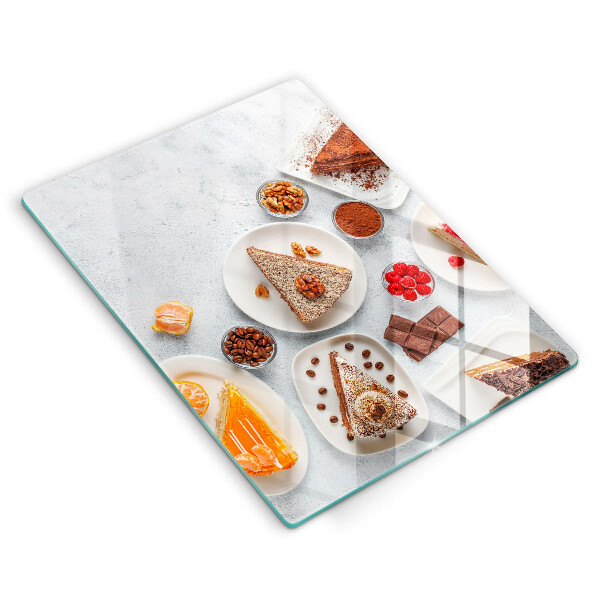 Glas Herdabdeckplatte Die Süße des Kuchens