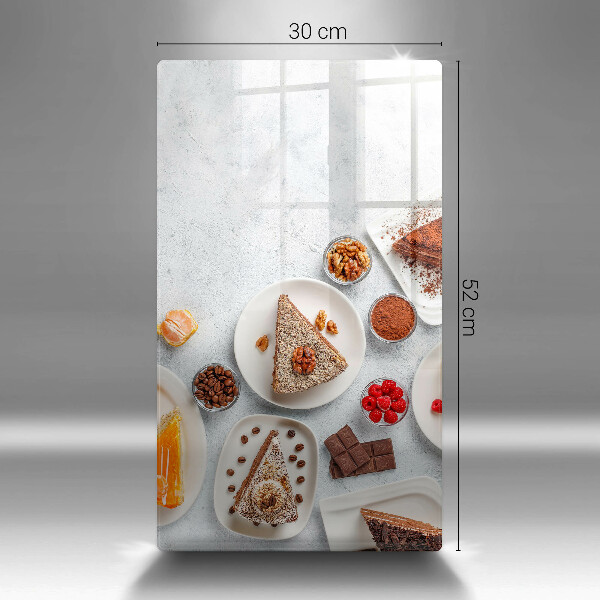 Glas Herdabdeckplatte Die Süße des Kuchens