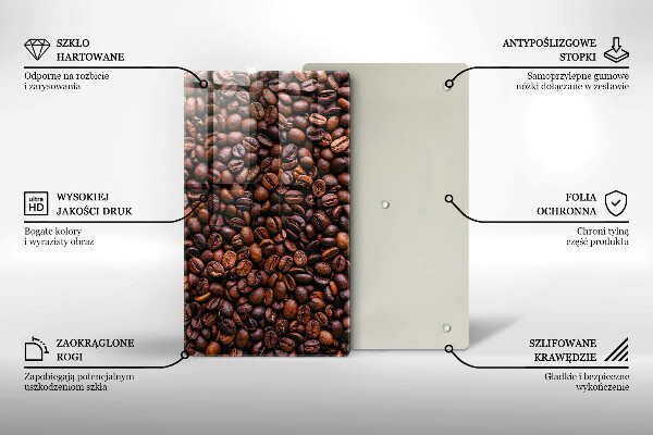 Glas Herdabdeckplatte Kaffeebohnen
