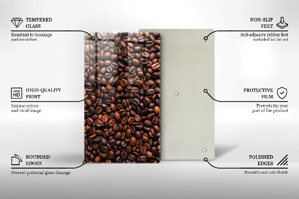 Glas Herdabdeckplatte Kaffeebohnen