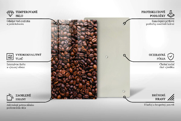 Glas Herdabdeckplatte Kaffeebohnen