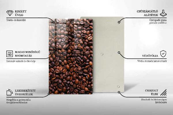Glas Herdabdeckplatte Kaffeebohnen