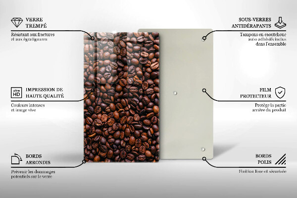 Glas Herdabdeckplatte Kaffeebohnen