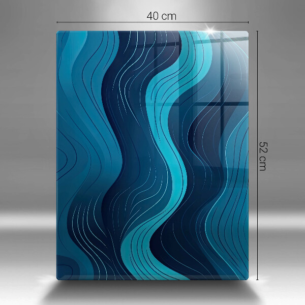 Glas Herdabdeckplatte Abstrakte Wellen