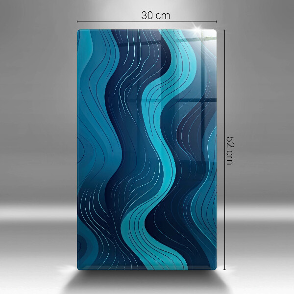 Glas Herdabdeckplatte Abstrakte Wellen