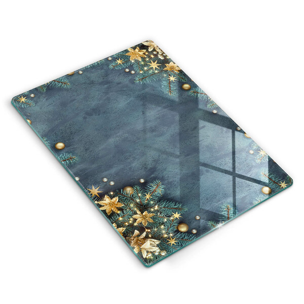 Glas Herdabdeckplatte Weihnachtsdekorationen