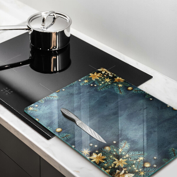 Glas Herdabdeckplatte Weihnachtsdekorationen