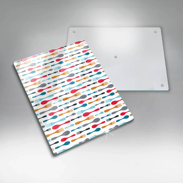 Glas Herdabdeckplatte Löffelillustration