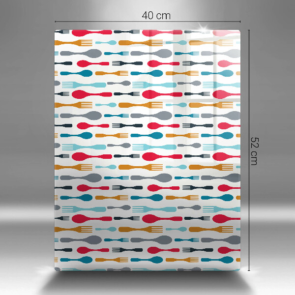 Glas Herdabdeckplatte Löffelillustration