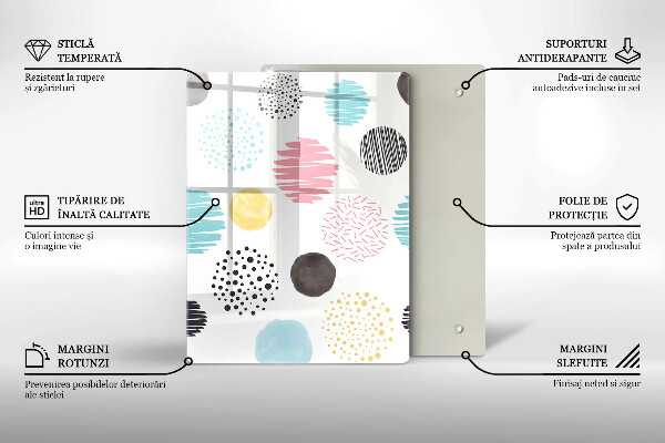 Glas Herdabdeckplatte Löffelillustration