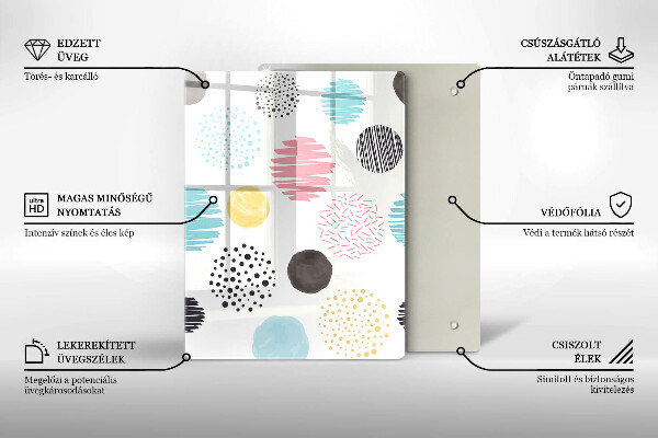 Glas Herdabdeckplatte Löffelillustration