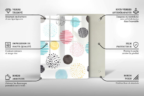 Glas Herdabdeckplatte Löffelillustration