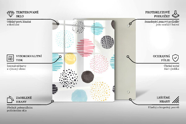 Glas Herdabdeckplatte Löffelillustration