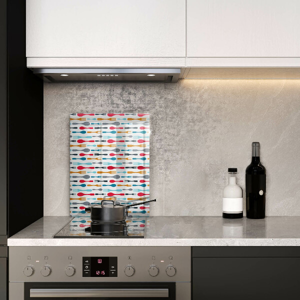 Glas Herdabdeckplatte Löffelillustration