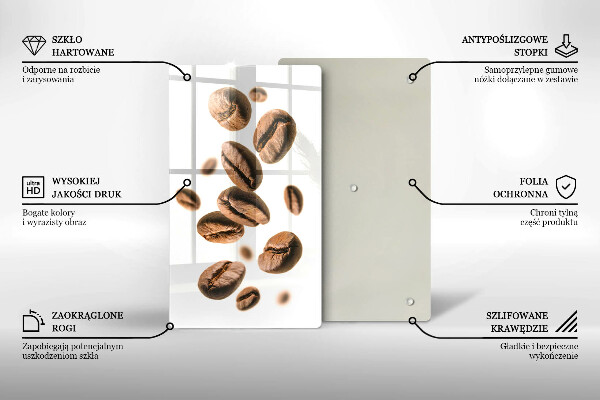 Glas Herdabdeckplatte Kaffeebohnen