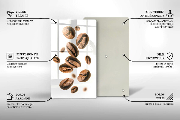 Glas Herdabdeckplatte Kaffeebohnen