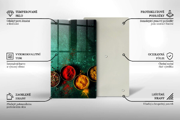 Glas Herdabdeckplatte Orientalische Gewürze