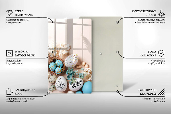 Glas Herdabdeckplatte Osterdekorationen