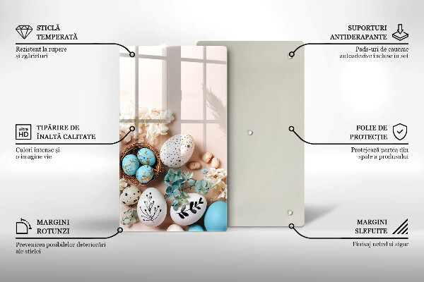 Glas Herdabdeckplatte Osterdekorationen