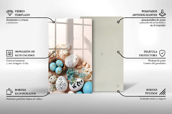 Glas Herdabdeckplatte Osterdekorationen