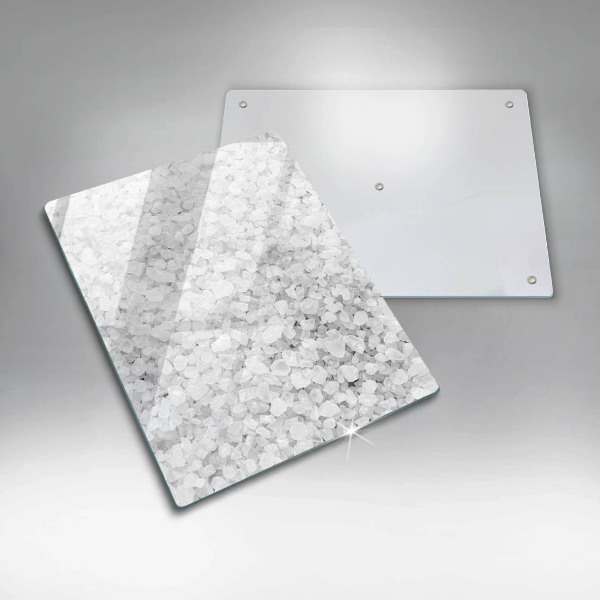 Glas Herdabdeckplatte Salzkristalle