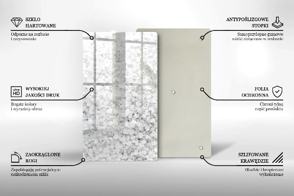 Glas Herdabdeckplatte Salzkristalle