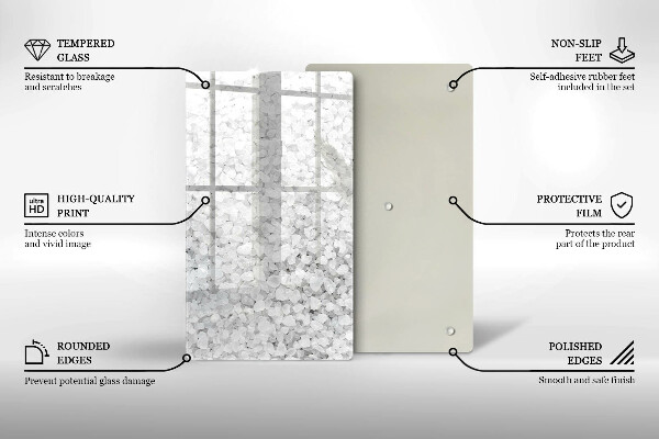 Glas Herdabdeckplatte Salzkristalle
