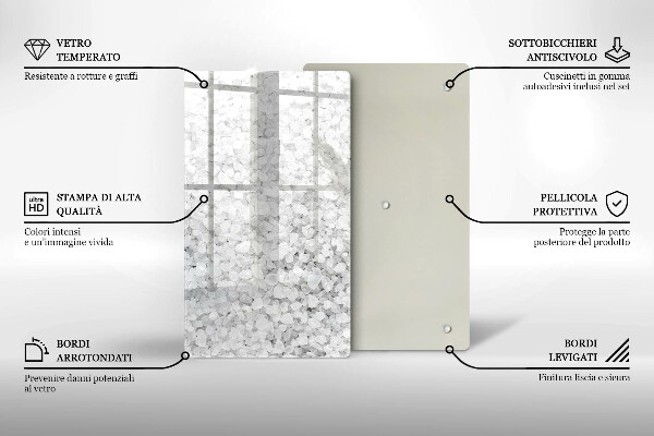 Glas Herdabdeckplatte Salzkristalle