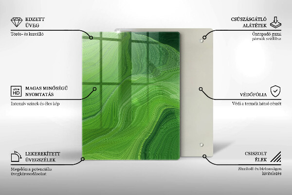 Glas Herdabdeckplatte Salzkristalle