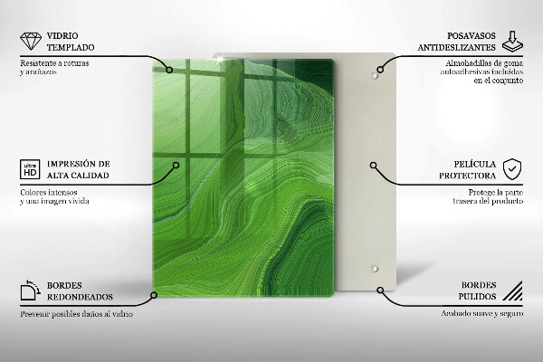 Glas Herdabdeckplatte Salzkristalle