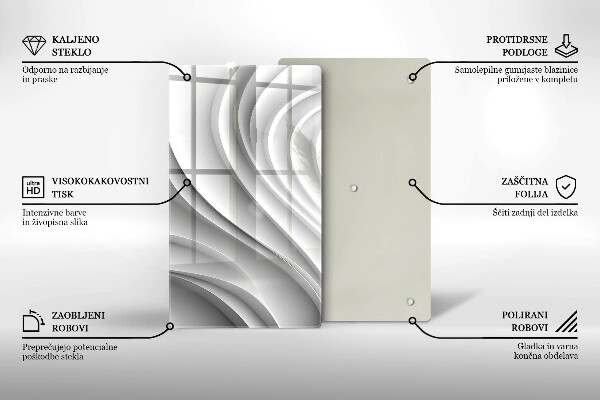 Glas Herdabdeckplatte Geometrische Linien